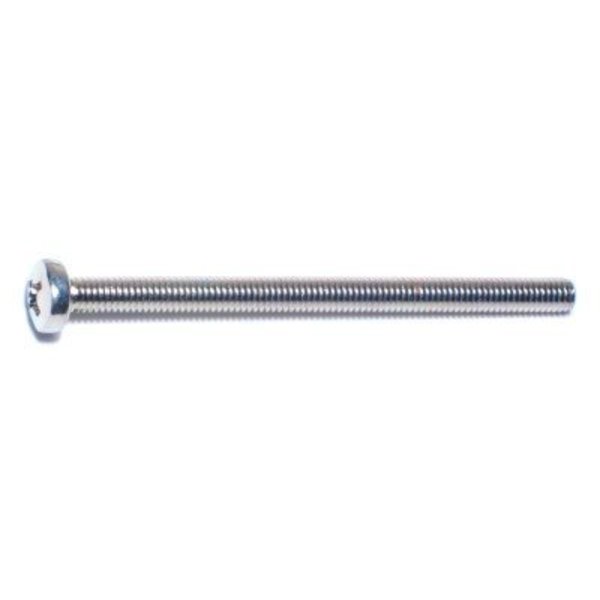 Midwest Fastener M4-0.70 x 60 mm Phillips Pan Machine Screw, Zinc Plated Steel, 15 PK 78303